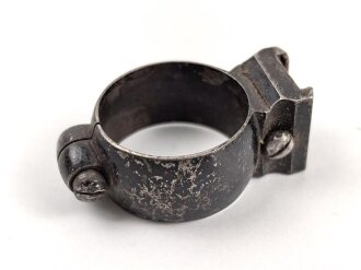 Teil einer Zielfernrohr Montage. Innendurchmesser 24,5mm, ohne Bezeichnung, Alter und Herkunft unbekannt