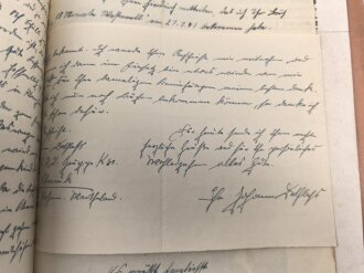 Reichsarbeitsdienst Arbeitsgau VII. DIN A4 Aktenhefter mit einigen handgeschriebenen Briefen sowie einem Deckblatt des Heftes " Nordmark"