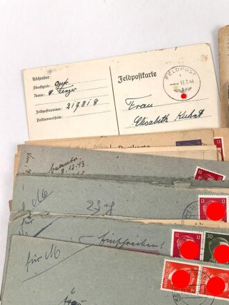 Konvolut Feldpost / Post aus verschiedenen Nachlässen, etwa 50 Belege