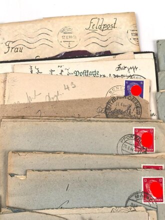 Konvolut Feldpost / Post aus verschiedenen Nachlässen, etwa 50 Belege