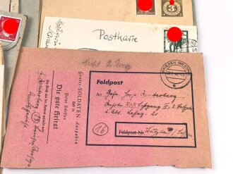 Konvolut Feldpost / Post aus verschiedenen Nachlässen, etwa 50 Belege