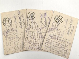 1. Weltkrieg, drei Ansichtskarten