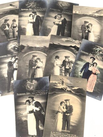 1. Weltkrieg, zehn Ansichtskarten