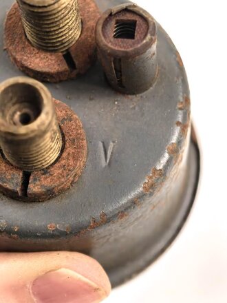 Druckanzeiger kg/cm². Durchmesser 65mm. Originallack. Alter und Herkunft unbekannt