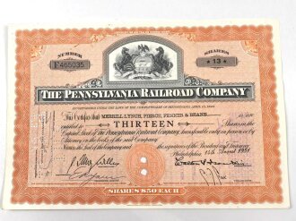 USA, "The Pennsylvania Railroad Company"  Aktie...