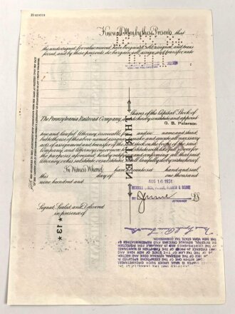 USA, "The Pennsylvania Railroad Company"  Aktie...