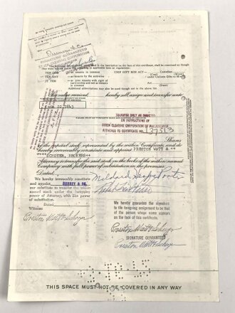 USA, "The American Tobacco Company"  Aktie /...