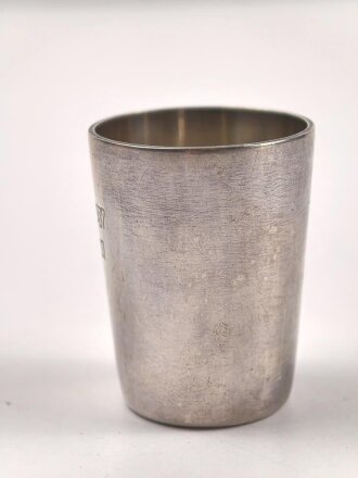 Heer, Erinnerungsbecher " Weihnachten 1937 Stab II./ I.R. 101" Höhe 45mm