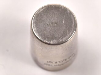 Heer, Erinnerungsbecher " Weihnachten 1937 Stab II./ I.R. 101" Höhe 45mm