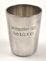 Heer, Erinnerungsbecher " Weihnachten 1937 Stab II./ I.R. 101" Höhe 45mm