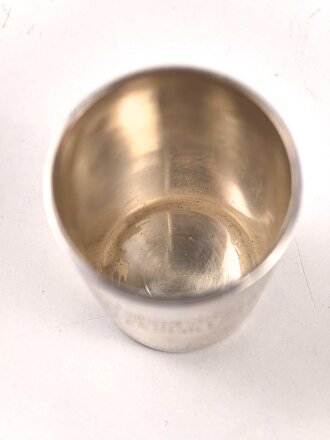 Heer, Erinnerungsbecher " Kriegsweihnachten 1940 Uffz. Korps Stab I./ I.R. 72" Höhe 45mm