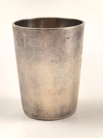 Heer, Erinnerungsbecher " Kriegsweihnachten 1940 Uffz. Korps Stab I./ I.R. 72" Höhe 45mm