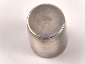 Heer, Erinnerungsbecher " Kriegsweihnachten 1940 Uffz. Korps Stab I./ I.R. 72" Höhe 45mm