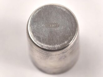 Heer, Erinnerungsbecher " Kriegsweihnachten 1939 Uffz. Korps Stab I./ I.R. 72" Höhe 45mm