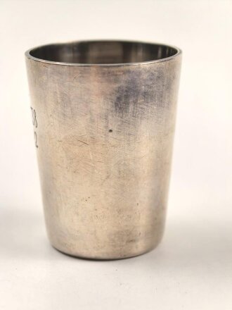 Heer, Erinnerungsbecher " Weihnachten 1938  Stab I./ I.R. 72" Höhe 45mm