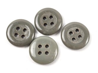 4 x Glasknopf für Feldhemd Wehrmacht, je 14mm