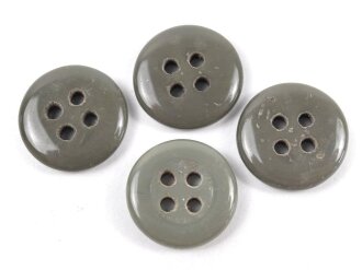 4 x Glasknopf für Feldhemd Wehrmacht, je 14mm