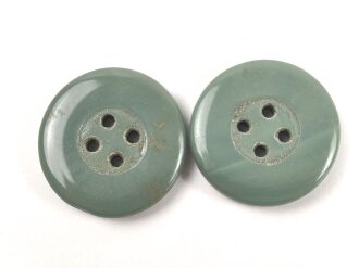 2 x Glasknopf Wehrmacht, je 22,5mm