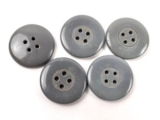 5 x Glasknopf Wehrmacht, je 22,5mm