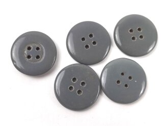 5 x Glasknopf Wehrmacht, je 22,5mm