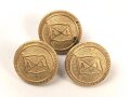 Handelsmarine, 3 x Knopf wohl einer Reederei " AL" je 22mm