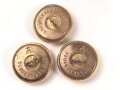 Handelsmarine, 3 x Knopf wohl einer Reederei " AL" je 22mm
