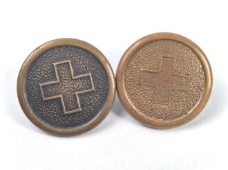 Schweiz, 2 x Knopf für eine Uniform je 23mm