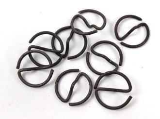 8 x S-Ring für Uniformknöpfe der Wehrmacht. Eisen, leicht angerostet