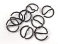 8 x S-Ring für Uniformknöpfe der Wehrmacht. Eisen, leicht angerostet
