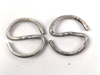 2 x S-Ring für Uniformknöpfe der Wehrmacht. Aluminium