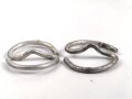 2 x S-Ring für Uniformknöpfe der Wehrmacht. Aluminium