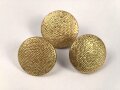 3 Stück Uniformknöpfe je 21mm, vergoldet