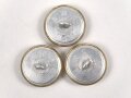 3 Stück Uniformknöpfe je 21mm, vergoldet