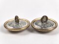 2 x Vergoldeter Uniformknopf 21mm