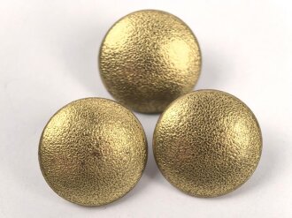 3 x Vergoldeter Uniformknopf 21mm