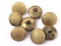 8 x Vergoldeter Uniformknopf je 21mm