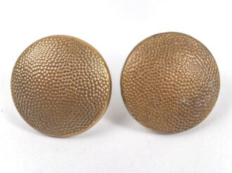 2 x "dunkelgoldfarbener" Uniformknopf je 21mm