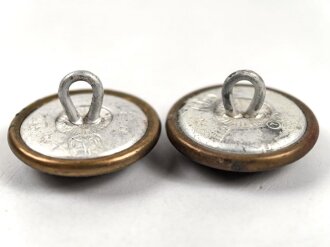 2 x "dunkelgoldfarbener" Uniformknopf je 21mm