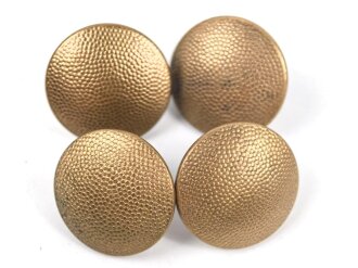 4 x "dunkelgoldfarbener" Uniformknopf je 21mm