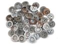 Konvolut 51 Stück Knöpfe für Zeltbahn der Wehrmacht. Gebraucht