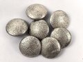 7 x silberner Uniformknopf je 21mm