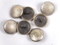 7 x silberner Uniformknopf je 21mm