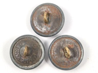 3 x  Uniformknopf Wehrmacht je 21mm