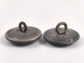 2 x Knopf für eine Feldbluse der Wehrmacht. Durchmesser 20mm, Originallack