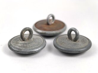 3 x Knopf für eine Feldbluse der Wehrmacht. Durchmesser 21mm