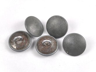 5 x Knopf für eine Feldbluse der Wehrmacht. Durchmesser je 19,5mm,