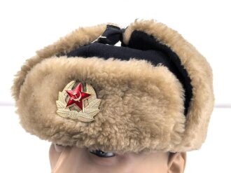 Russland, Winterpelzmütze in gutem Zustand, Kopfgrösse gemessen 58