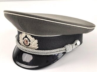 Nationale Volksarmee NVA der DDR, Schirmmütze für einen Offizier der Landstreitkräfte, Kopfgrösse 56, Hergestellt 1978