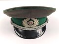 Nationale Volksarmee NVA der DDR, Schirmmütze für einen Offizier der Grenztruppe, Kopfgrösse 57, Hergestellt 1975
