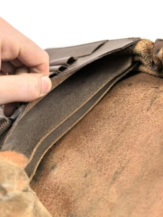 Bundeswehr, Kartentasche Leder, gebraucht